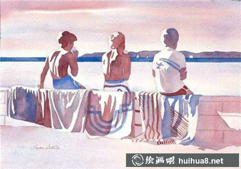 海邊風(fēng)景水彩畫(huà)作品賞析