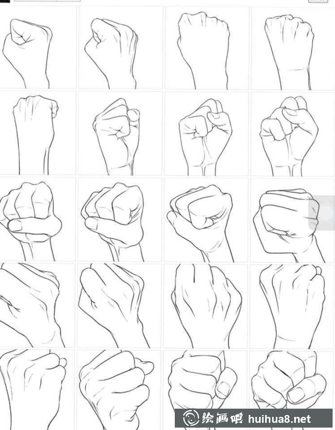 素描手部姿勢(shì)7