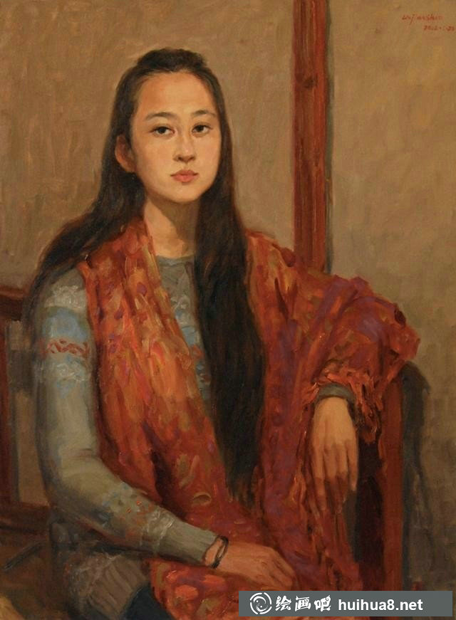 中國(guó)人物油畫作品七