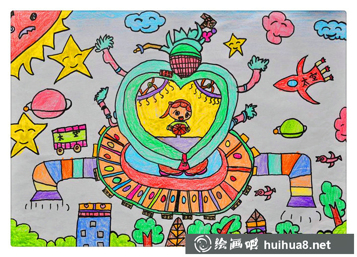 未來(lái)科技畫(huà)作