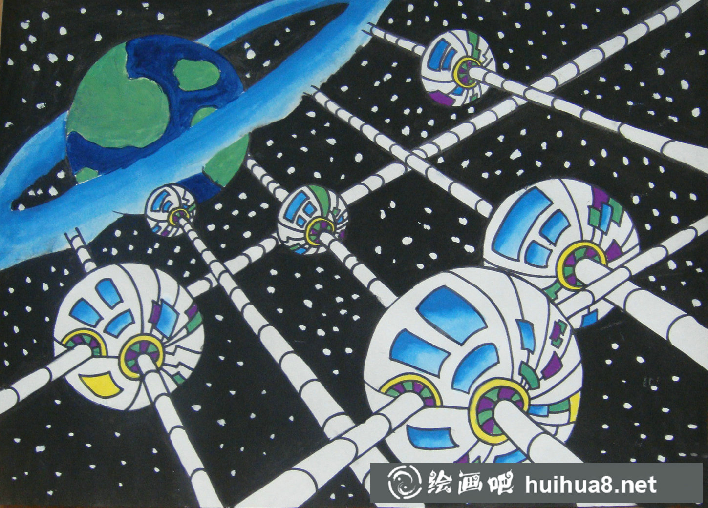 未來(lái)科技畫(huà)作