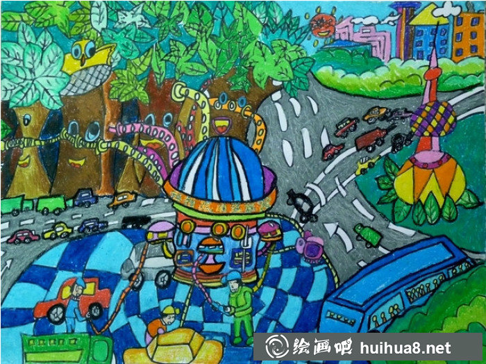 未來(lái)科技畫(huà)作