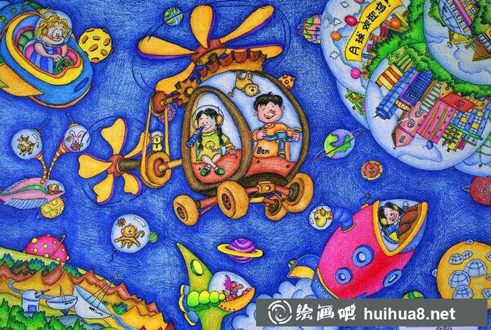 未來(lái)科技畫(huà)作