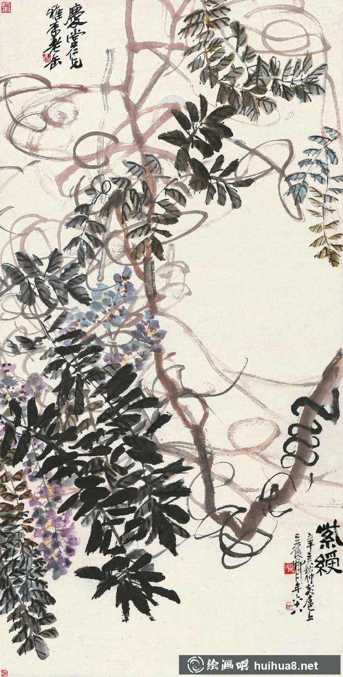 吳昌碩國(guó)畫花卉作品欣賞