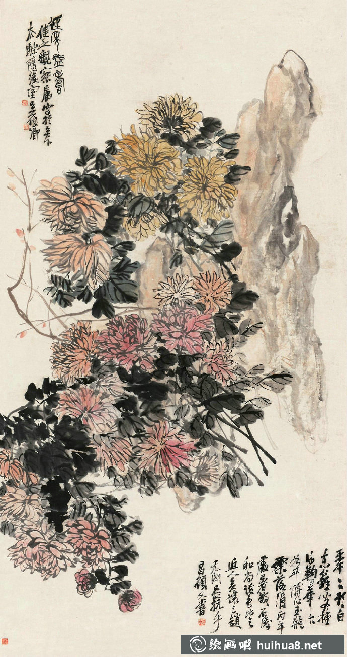 吳昌碩國(guó)畫花卉作品欣賞
