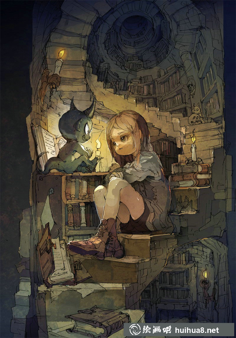 奇幻色彩的插畫作品