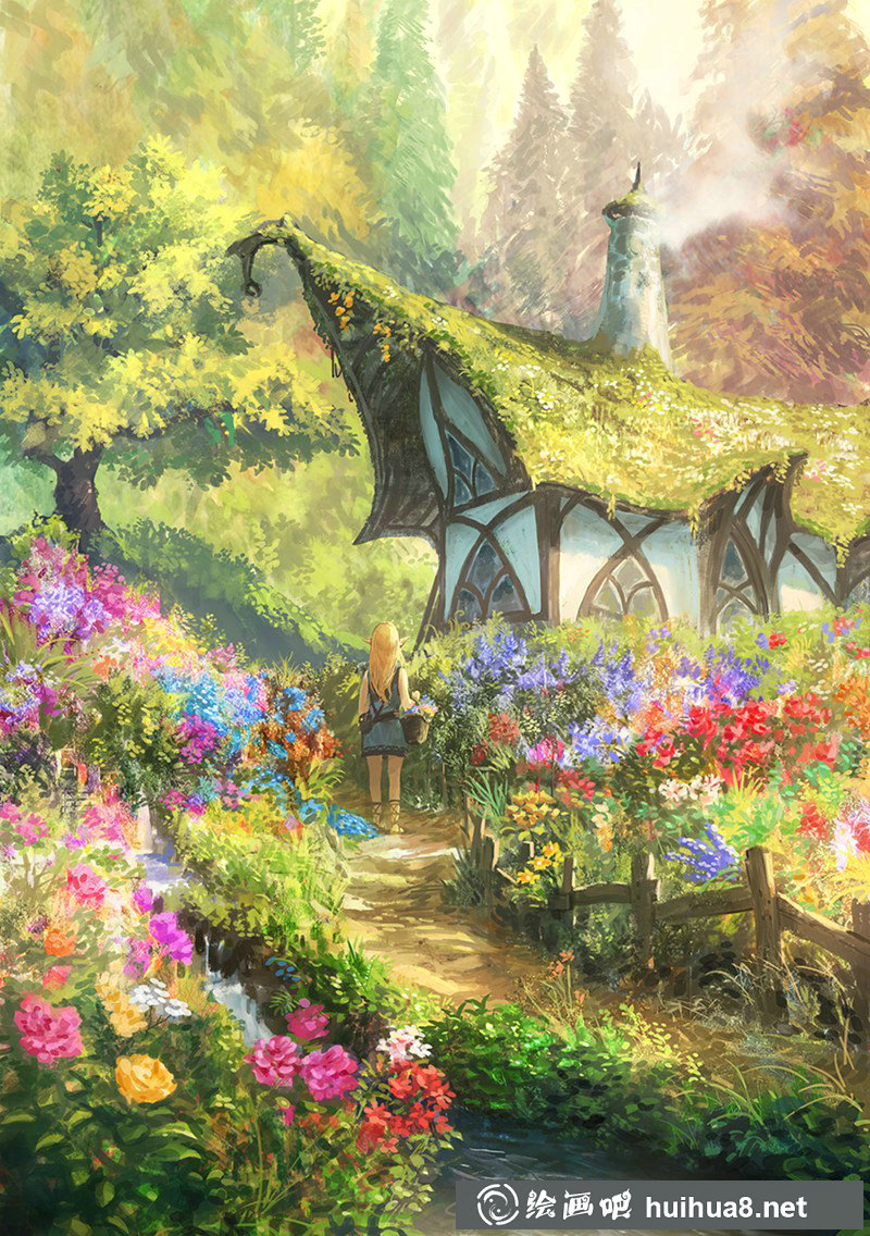 奇幻色彩的插畫作品