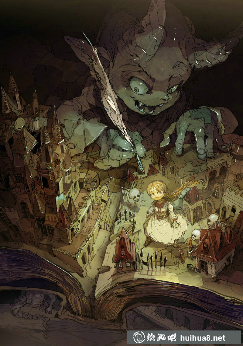 奇幻色彩的插畫作品