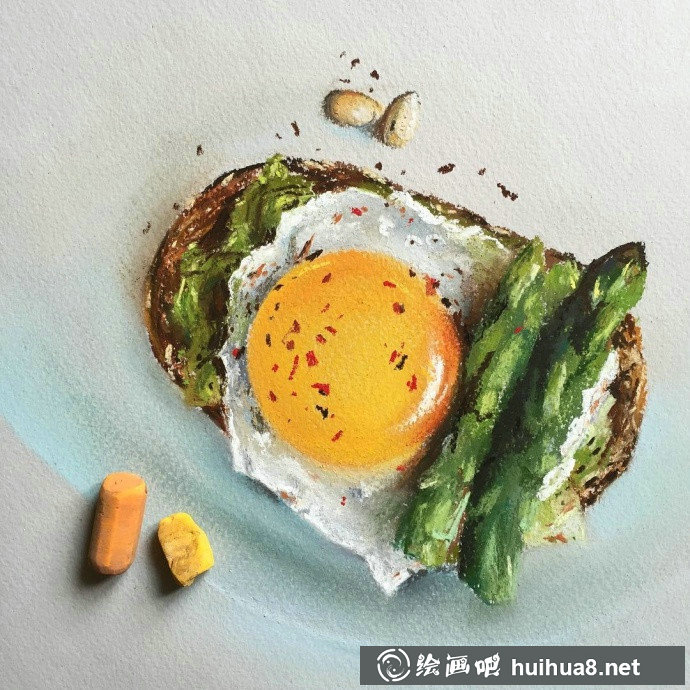 色粉畫作品一