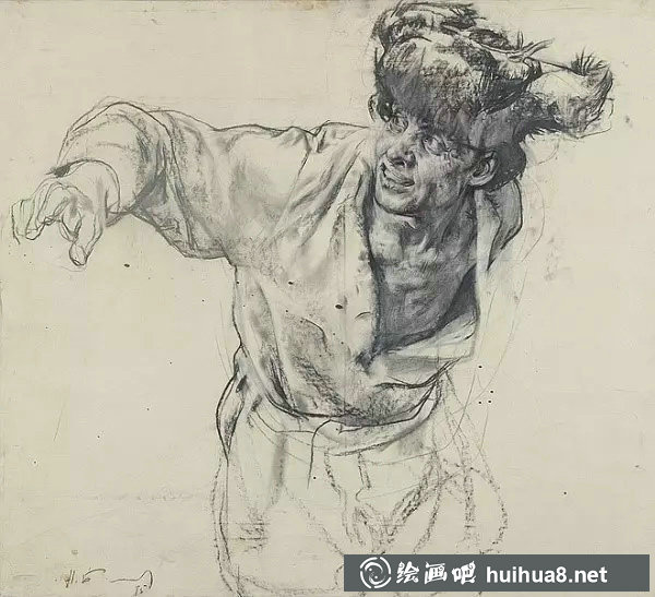 尼古拉布洛欣素描作品欣賞