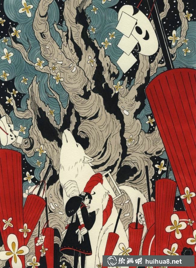 日本插畫師手繪插畫作品三