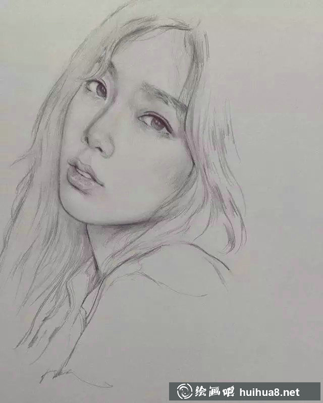 簡潔唯美的素描人物作品1