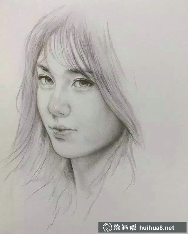 簡潔唯美的素描人物作品2