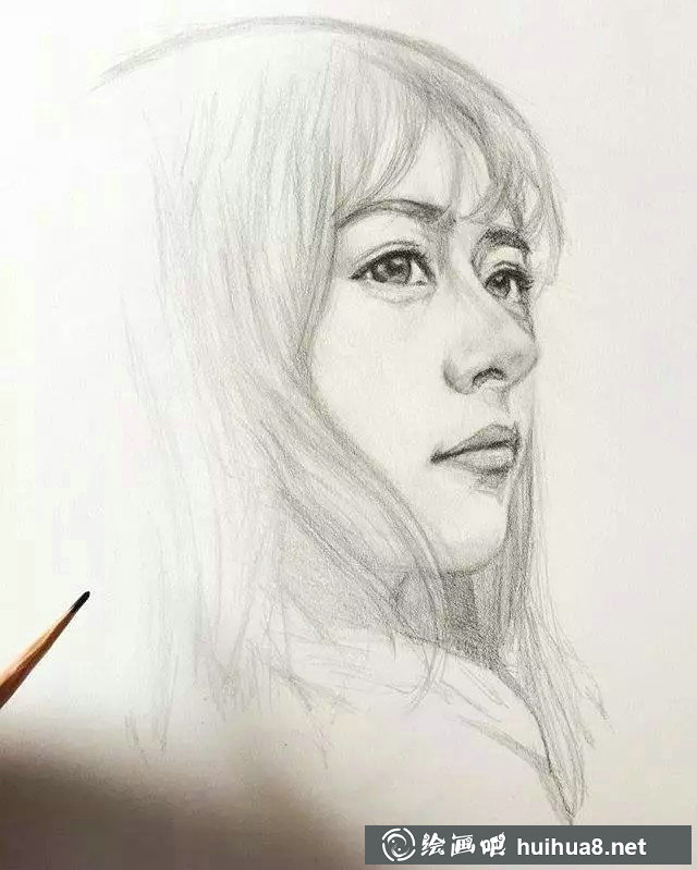 簡潔唯美的素描人物作品3