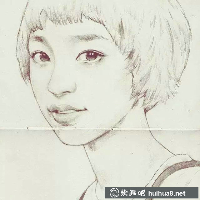 簡潔唯美的素描人物作品7