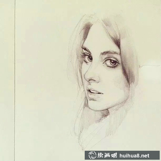簡潔唯美的素描人物作品8