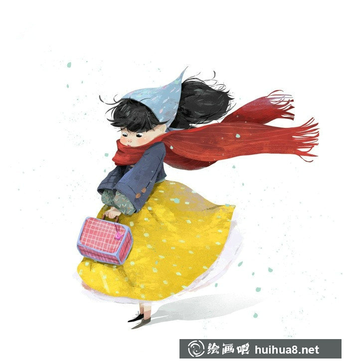 小女孩插畫(huà)1