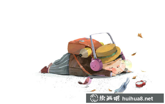 小女孩插畫(huà)6