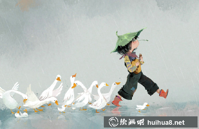 小女孩插畫(huà)7