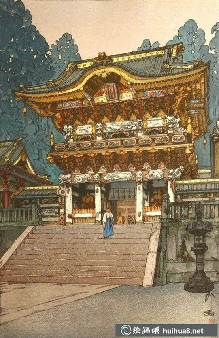 日本畫家吉田博Hiroshi Yoshida建筑版畫欣賞