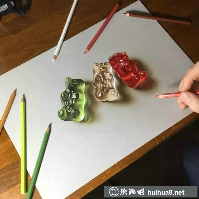 一組外國物品超寫實(shí)彩鉛畫作品欣賞