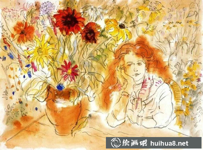 畢加索水彩畫作品5