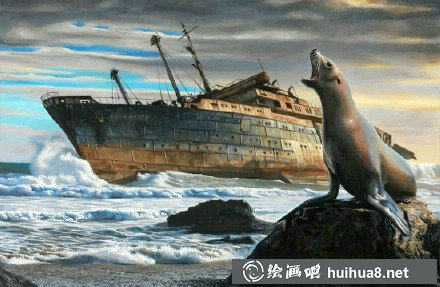 Josh Keyes丙烯畫(huà)作品三