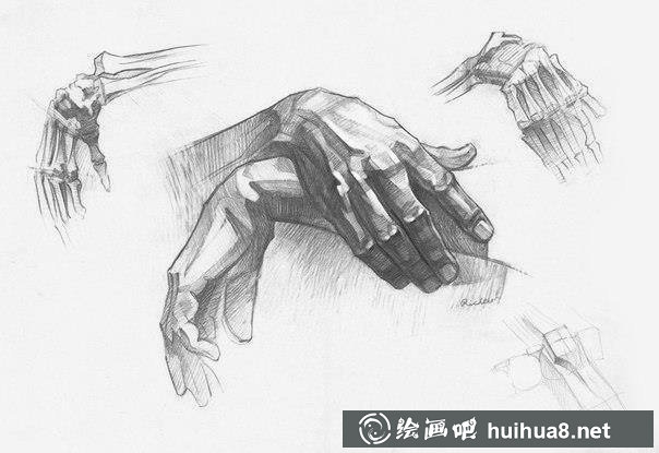 手部細(xì)節(jié)描繪