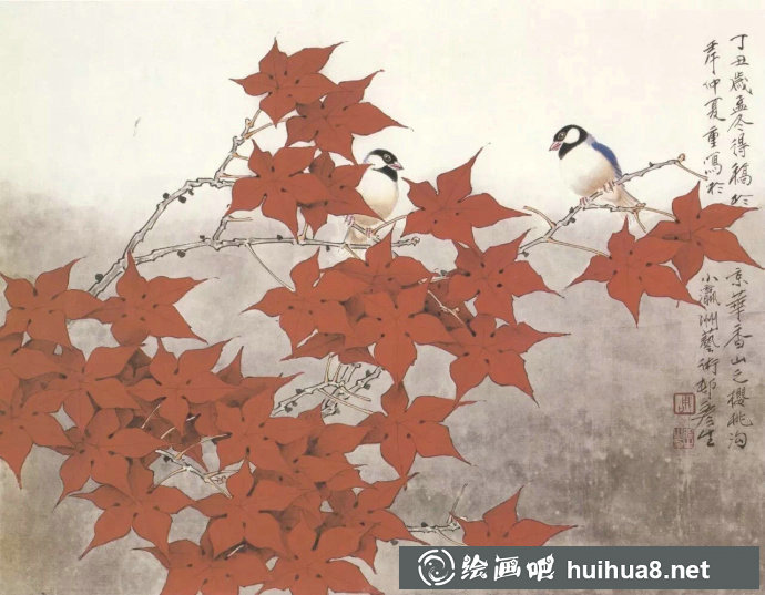周彥生工筆畫花鳥作品欣賞