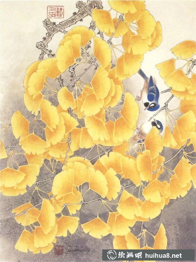周彥生工筆畫花鳥作品欣賞