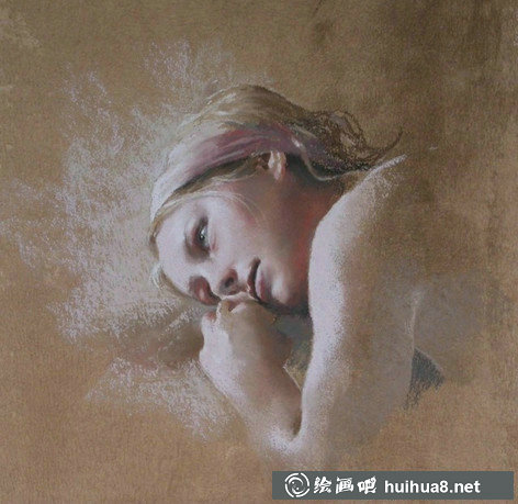 細(xì)膩的色粉畫(huà)人物