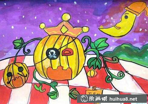 萬圣節(jié)僵尸兒童繪畫作品
