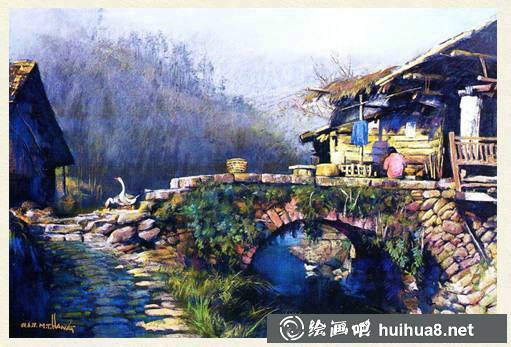 杭鳴時色粉畫作品3