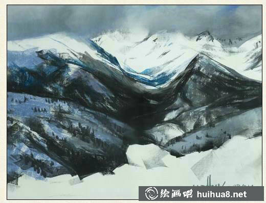 杭鳴時色粉畫作品4