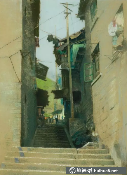 杭鳴時色粉畫作品6