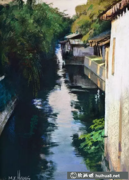 杭鳴時色粉畫作品7