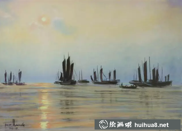杭鳴時色粉畫作品11