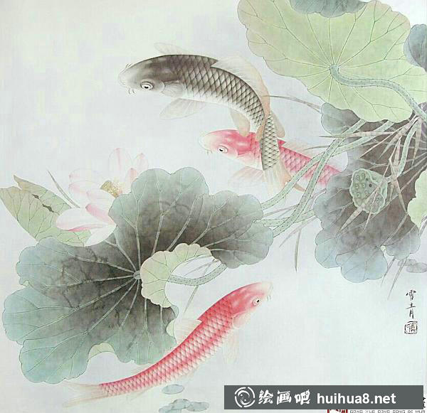 龔雪青工筆畫作品