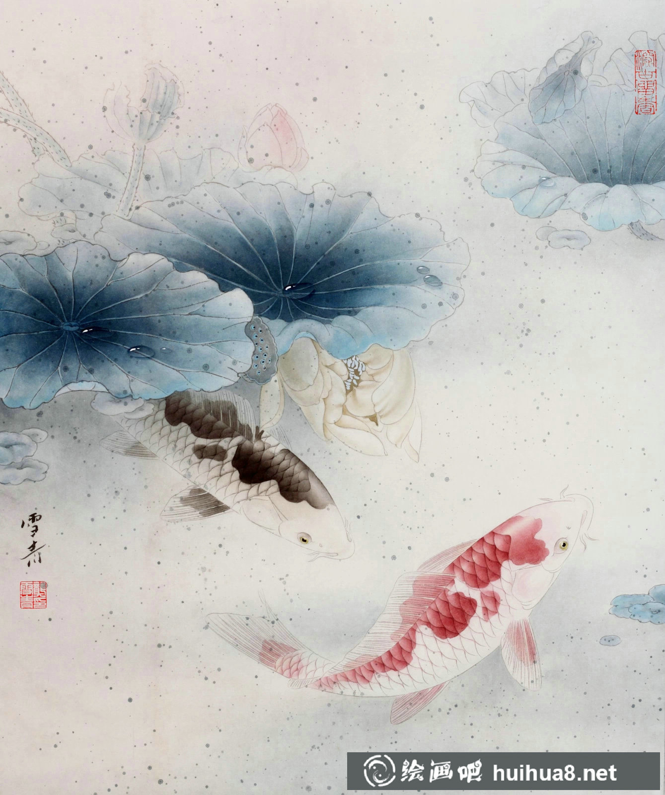 龔雪青工筆畫作品