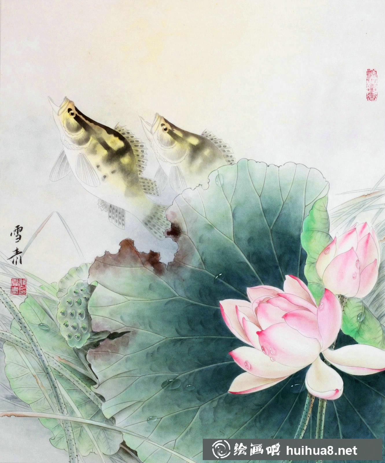 龔雪青工筆畫作品