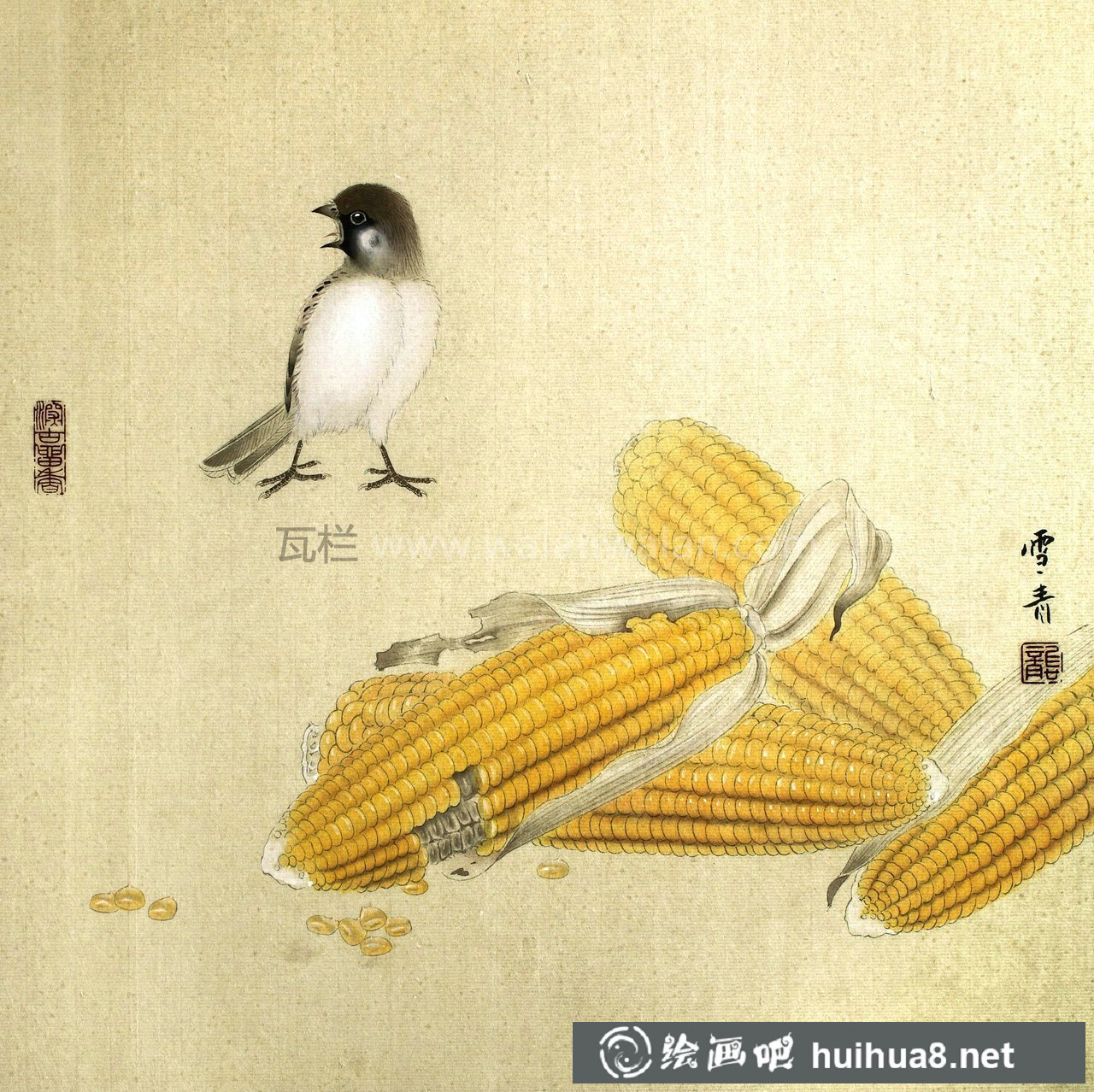 龔雪青工筆畫作品