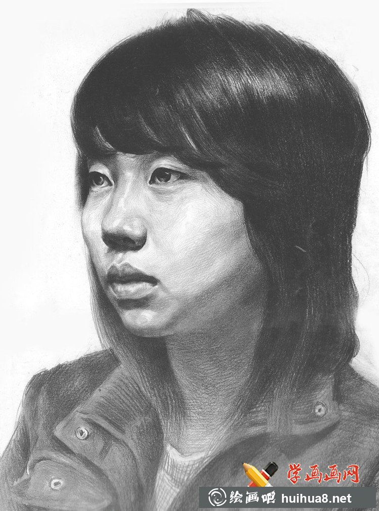 魯美學(xué)生優(yōu)秀素描頭像作品