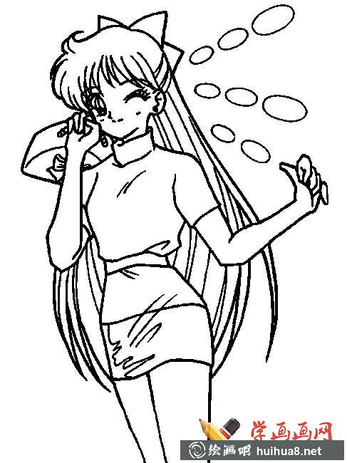 美少女戰(zhàn)士簡筆畫圖片大全(1)
