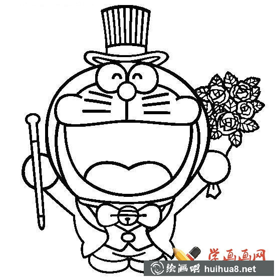 機器貓多啦愛夢簡筆畫圖片(1)