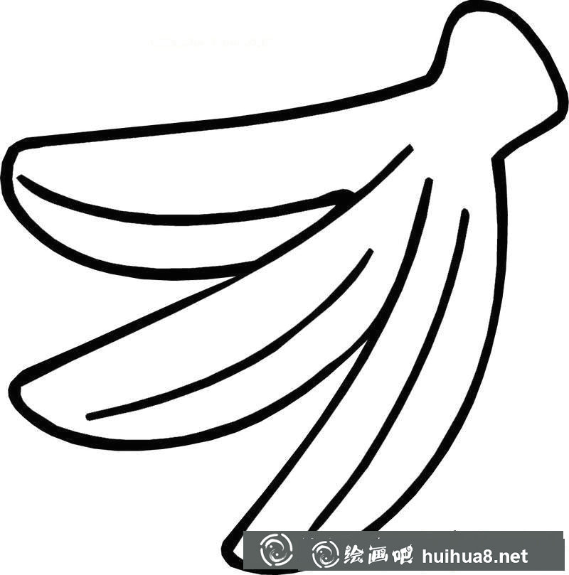 香蕉簡(jiǎn)筆畫(huà)圖片2張(1)