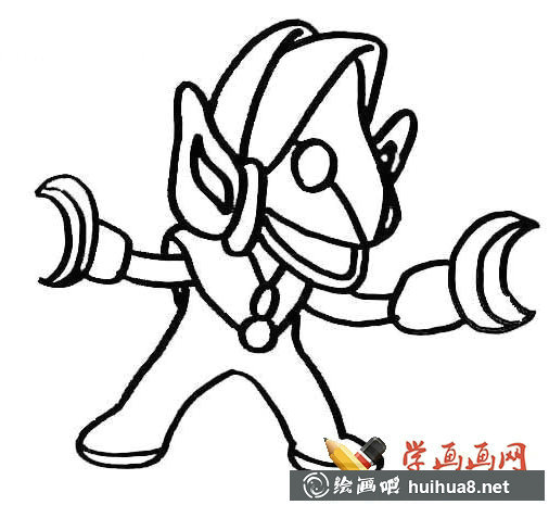 奧特曼簡筆畫圖片(4)