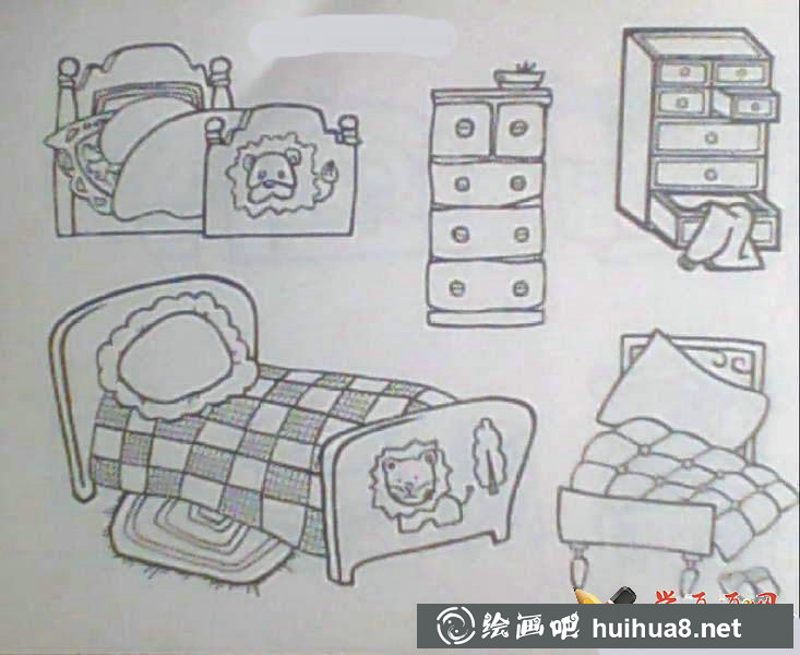 日常生活用品簡筆畫圖片大全(3)