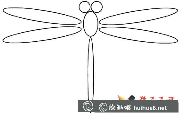 蜻蜓簡(jiǎn)筆畫大全