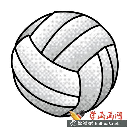 排球簡筆畫圖片(2)