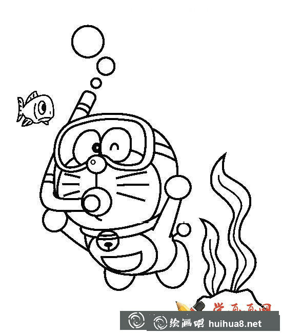 機器貓多啦愛夢簡筆畫圖片(7)